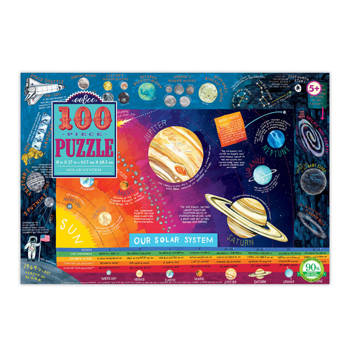 100pc eeBoo Jigsaw Puzzle Solar System 45x68cm Educational Game 5+
