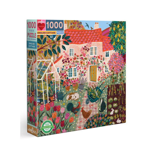 1000pc eeBoo Jigsaw Puzzle Game English Cottage 14+