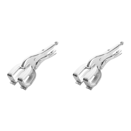 2PK Eclipse Pro Tools Metal Locking Clamp Welding Sheet Tool 225mm - Silver