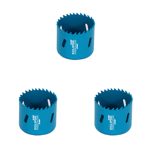 3PK Eclipse Pro Tools Predator Vari-Pitch HSS Bimetal Holesaw 46mm
