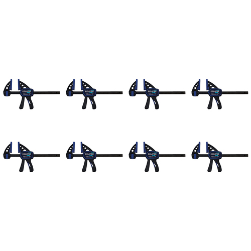8PK Eclipse Pro Tools One Handed Bar Clamp 150mm Mini - Black