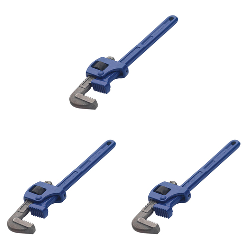 3PK Eclipse Pro Tools Pipe Wrench Stillson Cast Iron 250mm - Blue