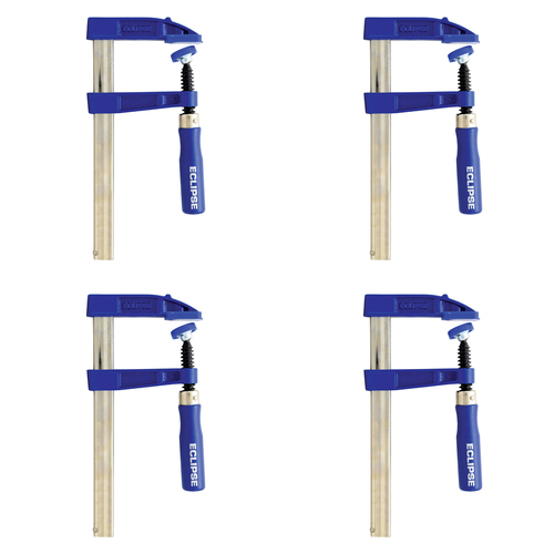 4PK Eclipse Pro Tools 250mm F Clamp Series 80 Throat Depth - Blue