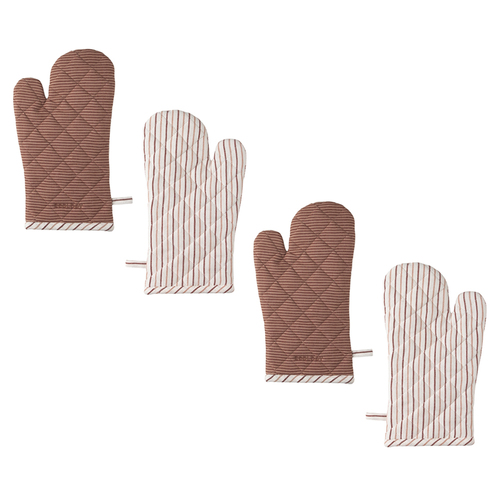 4PK Ecology Trattoria 100% Cotton Oven Glove Rust 18x32cm
