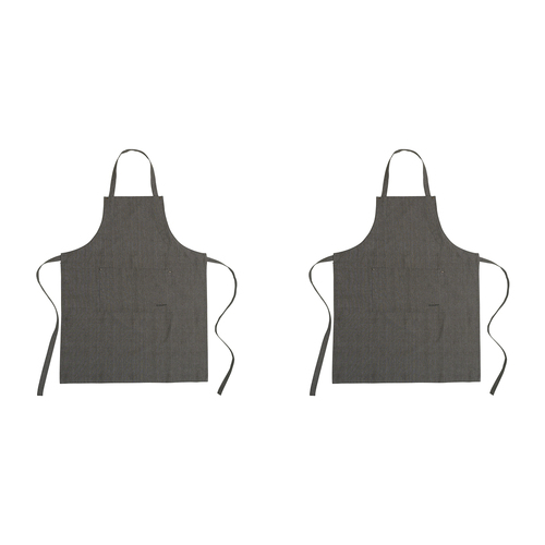 2PK Ecology Rye Adjustable Cotton Kitchen Cooking Apron 70x90cm Khaki