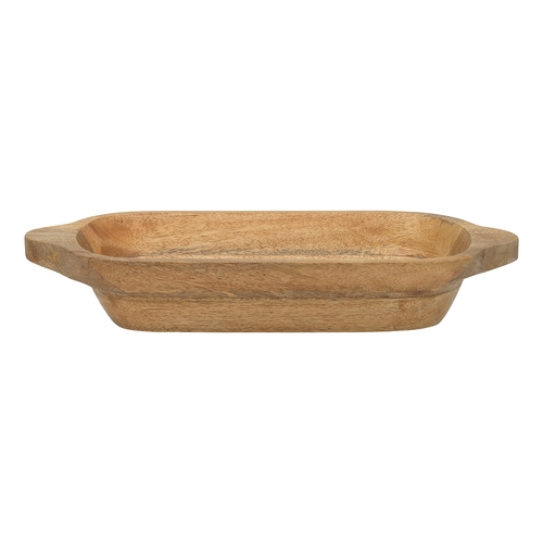Ecology Mango Wood Kitchenware Drift Oval Shallow Bowl w/ Handle 37cm