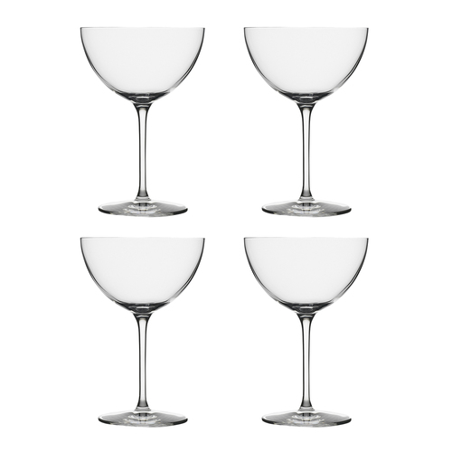 4pc Ecology 245ml Crystalline Glass Classic Champ Saucer - Clear