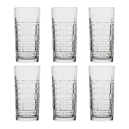 6pc Ecology Jasper 320ml Hi Ball Glass Tumblers - Clear