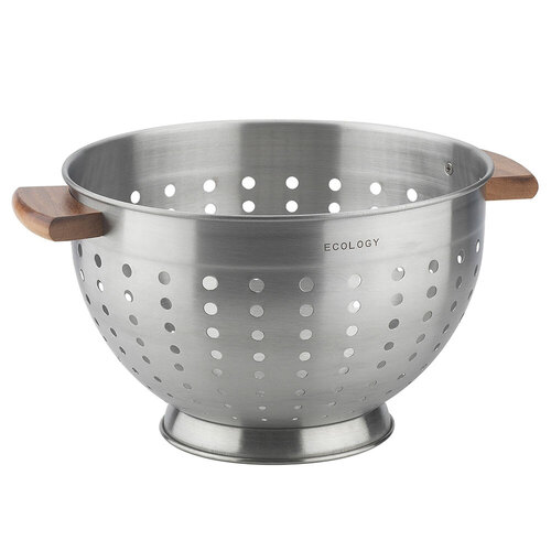 Ecology Provisions 24cm Acacia Stainless Steel 24cm Colander