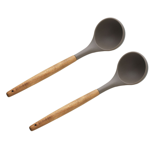 2PK Ecology Provisions Acacia Silicone Soup Ladle