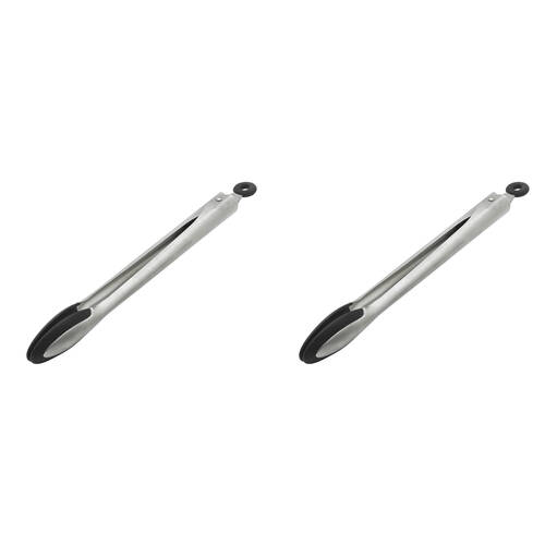 2PK Ecology Provisions Silicone Edge Food Grilling Tongs 30cm