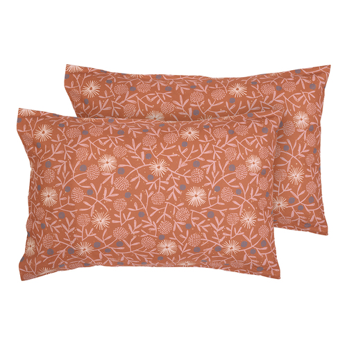 Ecology Cushion Blush Series Pillowcase Pair Size 73x48cm Blush Bedding