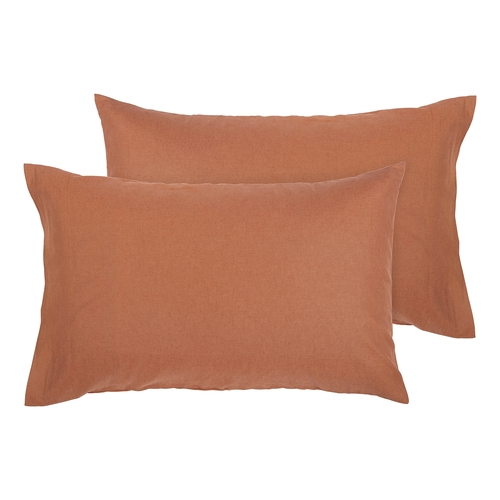 Ecology Dream Pillowcase Pair Size 73 x 48cm Clay Bedding
