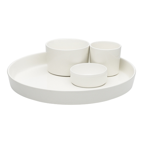 4pc Ecology Origin Entertaining Porcelain Dinner Set - White