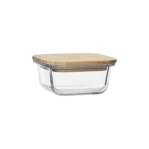 Ecology Nourish 11.5cm Square Clear Glass Storage Container w/ Lid