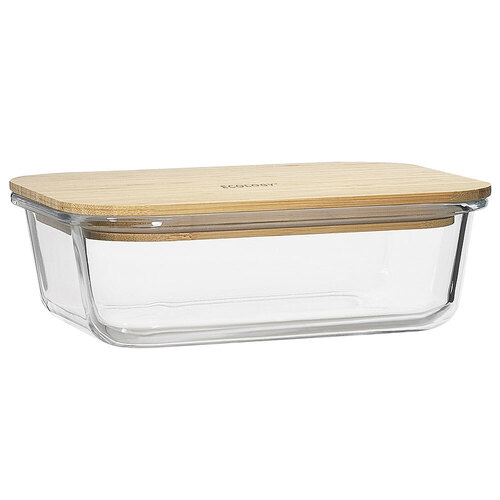 Ecology Norish 22x16cm Rectangle Storage Container w/ Bamboo Lid - Clear
