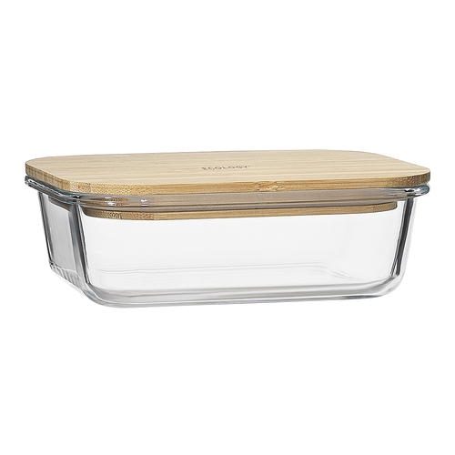 Ecology Nourish 20x15cm Rectangle Clear Glass Storage Container w/ Lid