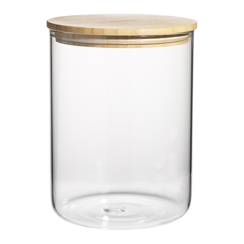 Ecology Pantry 3L/20.5cm Round Clear Biscuit Barrel w/ Natural Lid