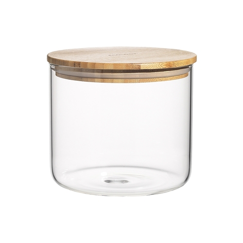 Ecology Pantry 2L/15.5cm Round Clear Biscuit Barrel w/ Natural Lid