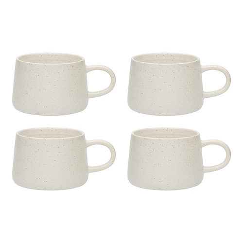 4pc Ecology Ottawa Stoneware Coffee/Drinking Mugs Calico Set 365ml