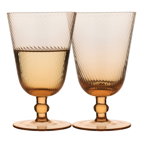 4pc Ecology Aveline Wine Glass Drinking Goblets Set Marigold 280ml