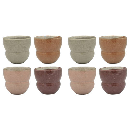 8pc Ecology Galet Stoneware Cuddle Mugs 270ml - Berry