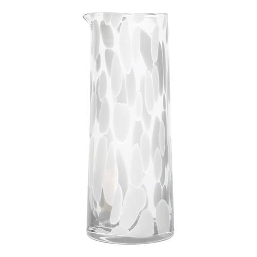 Ecology Camille Soda Lime Glass Carafe Drink Decanter Jug 1.3L White