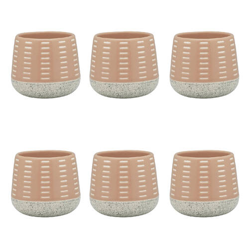 6PK Ecology Stoneware 270ml Hull Cuddle Coffee/Tea Mug 9x8.5cm - Rose
