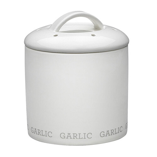 Ecology 492ml Abode Garlic Canister/Container White