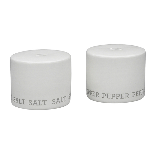 2pc Ecology Abode Salt & Pepper Porcelain Shaker Set - White