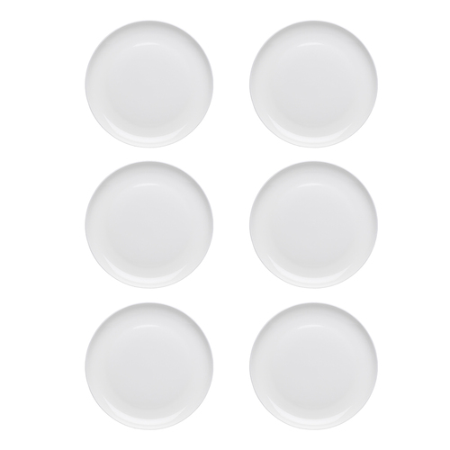 6PK Ecology 21cm Canvas Side Plate Coupe Dinnerware - White