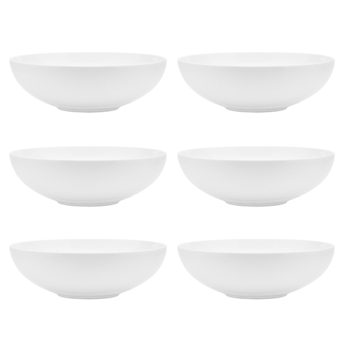 6PK Ecology 18.5cm Canvas Bowl Coupe Dinnerware - White