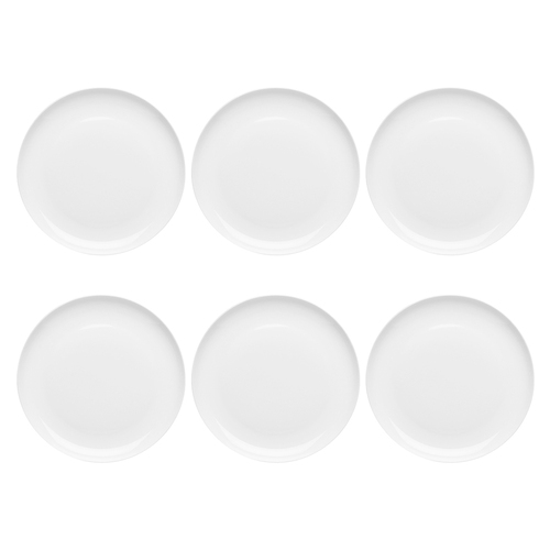 6PK Ecology 15cm Canvas Cake Plate Coupe Sweets Platter Tableware - White