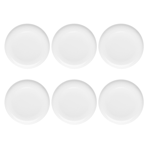 6PK Ecology 15cm Canvas Cake Plate Coupe Sweets Platter Tableware - White