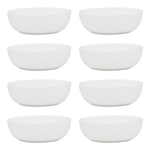 8PK Ecology Canvas Fine Bone China Cereal Bowl 15.5cm - White
