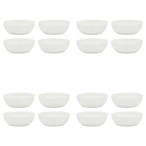 16pc Ecology Fine Bone China Canvas Sauce Bowls 7x3.5cm - White