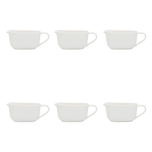 6PK Ecology Fine Bone China Canvas Kitchen Jug 450ml - White