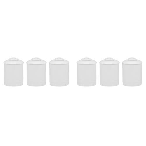 6pc Ecology Signature Porcelain Kitchen Round Canisters