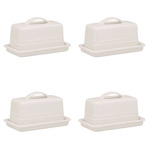 4PK Ecology Signature Porcelain Kitchen Lid Butter Dish 250g