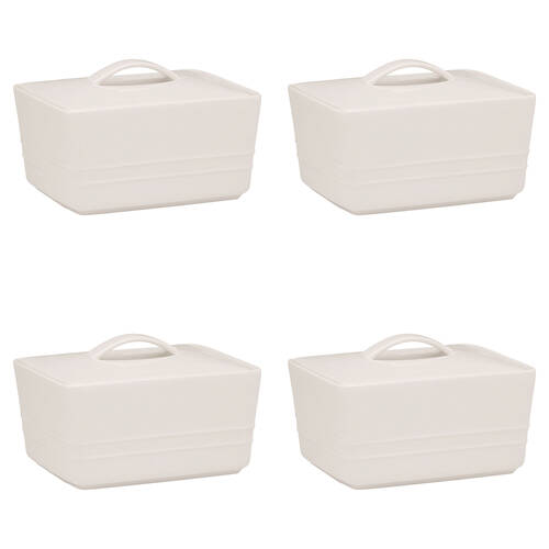 4PK Ecology Signature Porcelain Kitchen Lid Butter Dish 500g