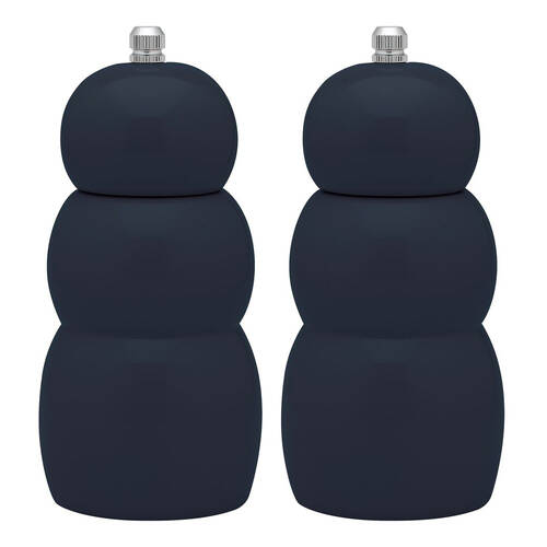 2PK Ecology High Gloss Rubber Wood Salt and Pepper/Herb Pod Grinder 15.5cm Slate