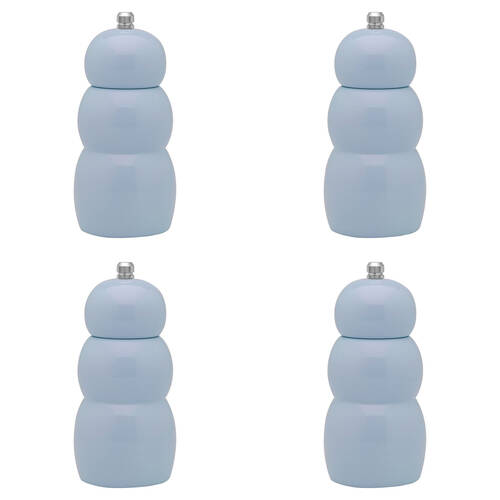 4PK Ecology High Gloss Rubber Wood Salt and Pepper Pod Grinder 15.5cm Horizon