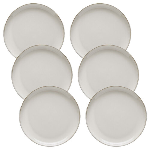 6PK Ecology Stoneware Dinnerware Element Side Plate 20cm Blanc