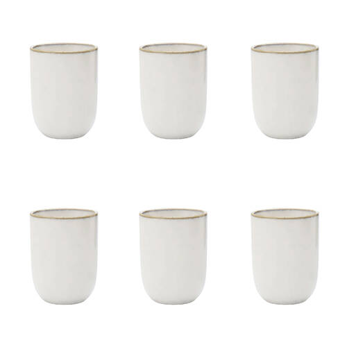 6PK Ecology Element Stoneware Cuddle Mug Tableware 250ml - Blanc