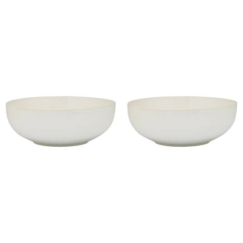 2PK Ecology Element Stoneware Serving Bowl Tableware 27cm - Blanc