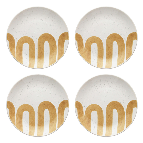 4PK Ecology Nomad Stoneware Glazed Side Plate 21cm Amber