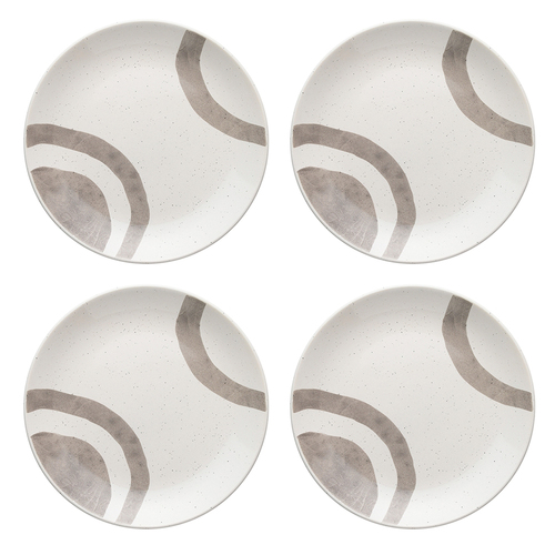 4PK Ecology Nomad Stoneware Glazed Side Plate 21cm Charcoal
