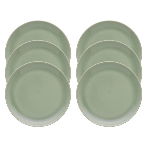 6PK Ecology Element 20cm Stoneware Side Plate Round - Dew