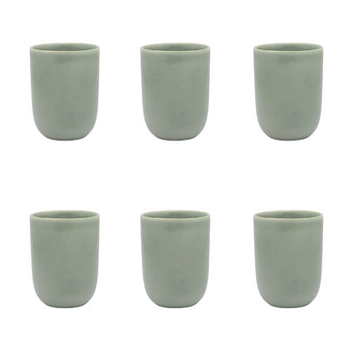 6PK Ecology Element Stoneware Cuddle Mug Drinking Cup 250ml - Dew