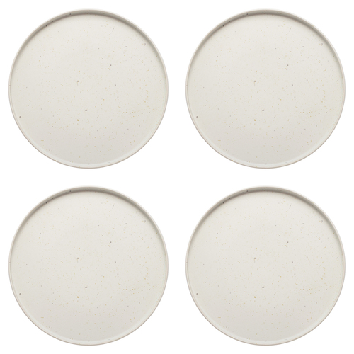 4PK Ecology Ceramic Kitchenware Domus Dinner Plate 27cm Ecru
